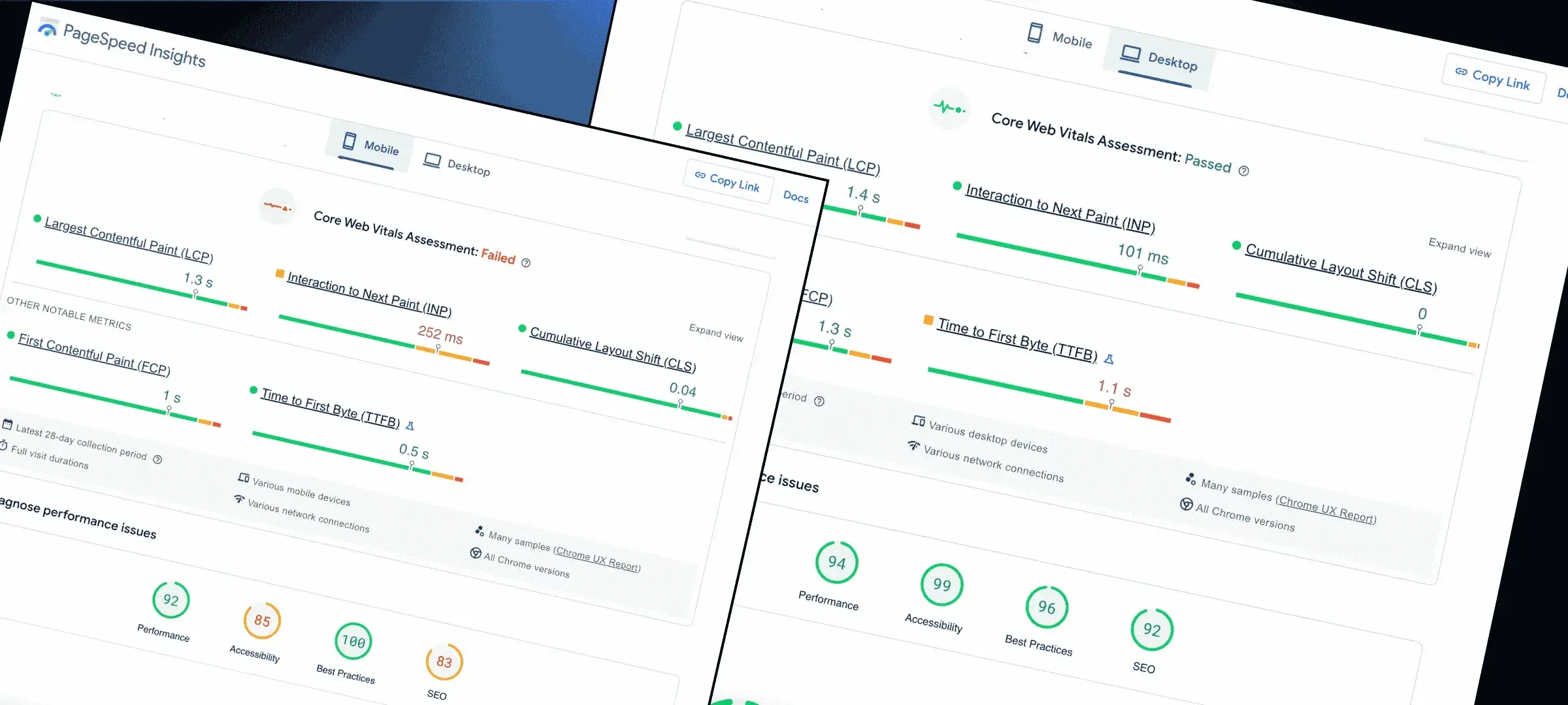 page speed insight ابزار تست سرعت برای بهینه سازی سایت 